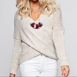 Surplice Cream Sweater